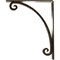 Ekena Millwork Legacy Wrought Iron Bracket, (Triple center brace), Antiqued Pale Gold 2"W x 10"D x 12"H BKTM02X10X12TLEAPG - alternate 2